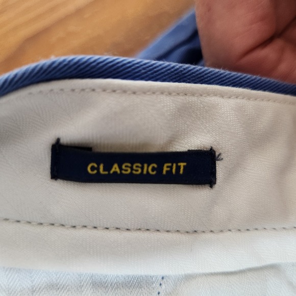 Polo Ralph Lauren Blue Flat Front Chinos‎ 34x33 100% Cotton Classic Fit Logo - Picture 5 of 11